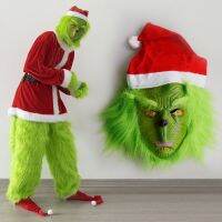 กรีนช์ The Grinch ถุงมือหน้ากากมอนสเตอร์คริสต์มาสมอนสเตอร์ขนสีเขียว