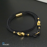 PARACORD สร้อยเชือกสำหรับแขวนพระ,แขวนตะกรุด ขนาดเชือก 2 มิล แต่งอะไหล่สแตนเลสเลเซอร์แท้  P6007