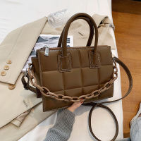 2021 New Fashion High Quality PU Leather Womens Designer Shoulder Crossbody Bag Branded Lady Chain Lattice Totes Handbags