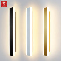 MZD【With 3 Colors Bulb】Minimalist Wall Lamp Bedroom โคมไฟข้างเตียง Creative LED Strip Modern Nordic Living Room Wall Aisle Lamps