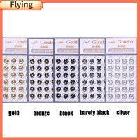 FLYING 10/24pcs 5mm Snap ที่มองไม่เห็น ตุ๊กตาจิ๋ว เสื้อผ้าตุ๊กตา DIY หัวเข็มขัดเย็บเสื้อผ้า หัวเข็มขัดโลหะ ปุ่มมินิ