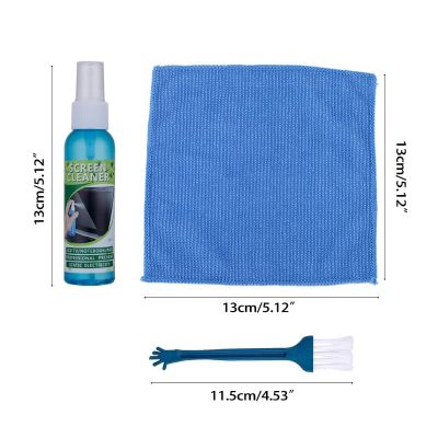 ”【；【-= 1 Set Brush Cloth Liquid High Qulity Screen Cleaning  For LCD  Tablet Phone Pad Laptop Computer Camera Lens Cleaner