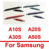 ปุ่มปรับระดับเสียงด้านข้างสำหรับ Samsung A10S A107F A207F A30S A307F A50S A507F เปิดปิดไฟปริมาณชิ้นส่วนคีย์แพดด้านข้าง