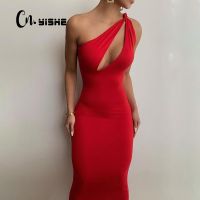 [hot]┇☬  CNYISHE Shoulder Bodycon Sheath Dresses for Sleeveless Outfits Hollow Out Female Vestidos