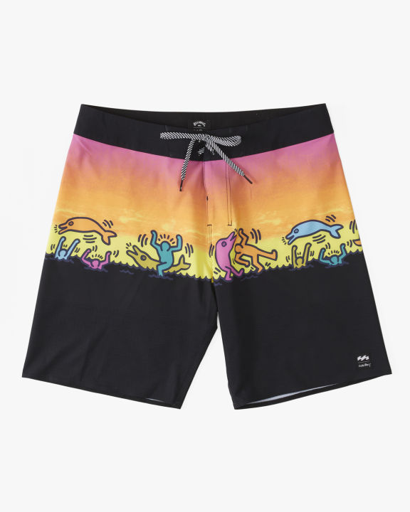 billabong-กางเกงว่ายน้ำผู้ชาย-ขาสั้น-keith-haring-dolphin-dance-airlite-performance-19-boardshorts-231-abybs00367-mul