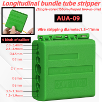 AUA-09 Fiber Optic Longitudinal Bundle Tube Stripper 1.5-11mm Slitter Single-coreRibbon-shaped Cable Center Stripping Tool