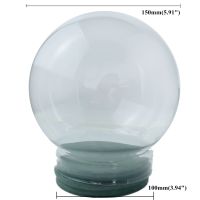 150mm DIY Empty glass snow globe with rubber plug Diameter Large DIY gift snow ball Accessories