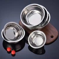 ถ้วยสแตนเลส พร้อมส่ง ถ้วย ชาม จาน อุปกรณ์ห้องครัว ชามสแตนเลส ชามข้าว Stainless Steel Bowl 3ไซส์