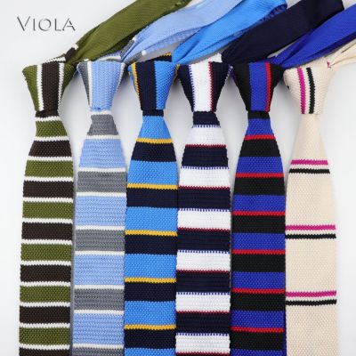 Knitted Colorful Striped Necktie Woven Slim Stylish Tie Red Blue Men Casual Tuxedo Suit Party Gift Male Shirt Cravat Accessories