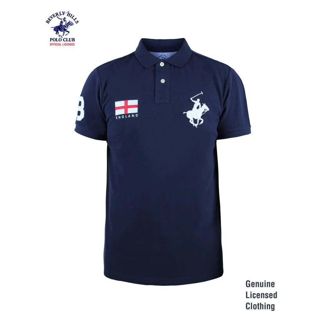 Beverly Hills Polo Club Men's Polo Shirt in Navy England GT374 | Lazada PH
