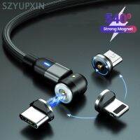 yqcx001 sell well - / SZYUPXIN 540° Rotate Magnetic Cable 3 In 1 Micro USB Charger 3m LED Magnet Cord TypeC Cable For iphone 11 Pro XS Xiaomi Samsung