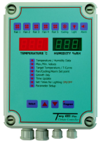 ชุดควบคุมอุณหภูมิในโรงเรือนเลี้ยงสัตว์ Climate Controller Temp 100 R6 อุปกรณ์ Temp Sensor 1 เส้น/Hum 1 เส้น