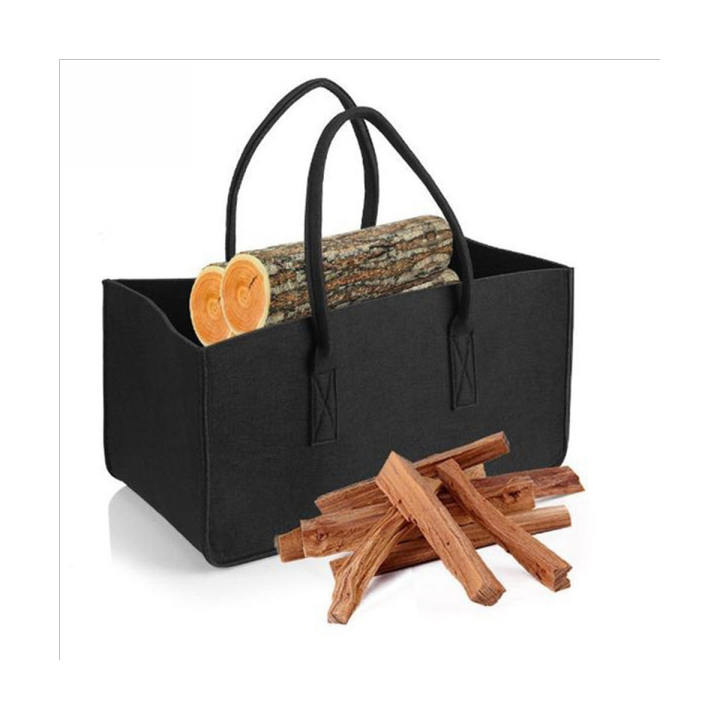 1-piece-stylish-storage-bag-newspaper-picnic-clothes-felt-firewood-basket-accessory-decoration-dark-gray