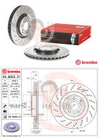 D09 B855 51 จานเบรค ล้อ F (ยี่ห้อ BREMBO) รุ่น HC UV Dr Benz CLS C218, X218 (Wagon) ปี2011-&amp;gt;