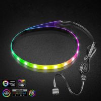 Coolmoon ไฟแถบไฟ LED PC RGB สำหรับเมนบอร์ดหัว Argh 4หมุด RGB /5V เคสคอมพิวเตอร์ K1KF 1.3Ft ไฟ DIY