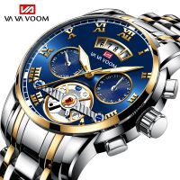 VA VA VOOM stainless steel tourbillon non-automatic multi-functional mechanical watch fashion luminous waterproof watch male —D0517