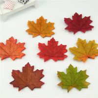 【YF】 100Pcs/lot Size 8cm ColorArtificial Silk Leaves  Fake Scrapbooking Wedding Decoration