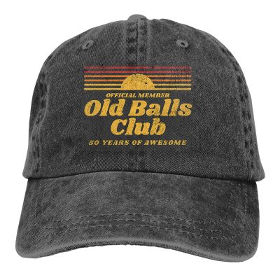 Funny 50Th Birthday Old Balls Club 50 Years Of Awesome Baseball Cap cowboy hat Peaked cap Cowboy Bebop Hats Men and women hats
