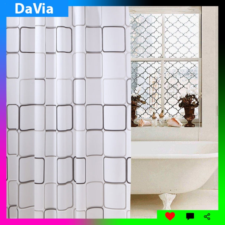 Rèm nhà tắm, rèm chống nước ô vuông Davia HT718 | Lazada.vn