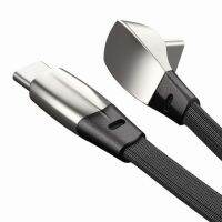 JMUYTOP Tesla รุ่น3 /Y เส้นแบนสไตล์ตัวต่อผนังสายชาร์จ PD QC3.0 Type C USB C สายชาร์จข้อมูลสำหรับปลั๊กแบบงอ