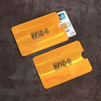 5 buah pemegang kartu anti-maling casing RFID kertas timah aluminium dudukan kartu anti-demagnetisasi pelindung Set kartu Bank tas pelindung NFC