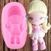 DIY Girls Silicone Molds Princess Cupcake Topper Fondant Chocolate Candy Polymer Clay Mold Baby Birthday Cake Decorating Tools Bread  Cake Cookie Acce