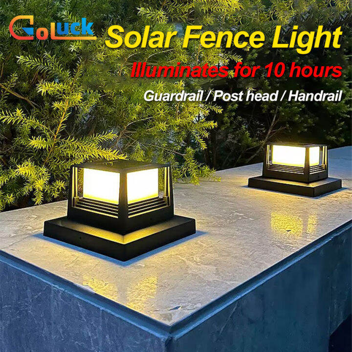 【Philippine Local Delivery】LED Solar Pillar Light Outdoor Waterproof