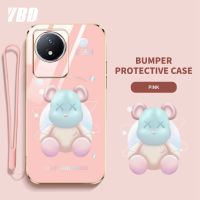 เคสโทรศัพท์ YBD สำหรับ Vivo Y02หมีรุนแรงไล่ระดับสี Y02T Y02A นิ่มโปร่งใสเคสโทรศัพท์กันกระแทกพร้อมกรอบป้องกันกล้องเลนส์คลุมทั้งหมด