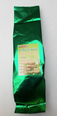 ชาเขียวใบหม่อน (1 ชิ้น) หงจิงลี่ ชาไทย อบแห้งอย่างดี สำหรับดื่มเพื่อสุขภาพ น้ำหนัก 80 กรัม