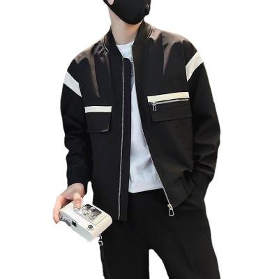 [พร้อมส่ง] MNO.9 Jacket J106 เสื้อแจ็คเก็ต ชาย แต่ซิปหน้าอก ลายแถบแขนสองข้าง เสื้อคลุมชาย เท่ๆ ผ้าร่มสองชั้น มีซับใน เสื้อกันลม