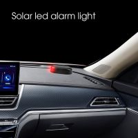 、‘】【； Solar &amp; USB Power Car Alarm Wireless Warning Security Light Simulated  Anti-Theft Caution Lamp LED Flashing For 12V-36V Car