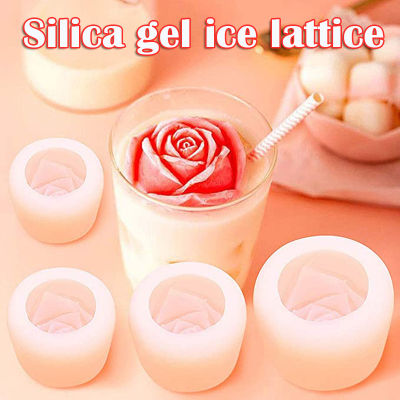 3D ซิลิโคน Rose Shape ICE CUBE Maker ไอศกรีมซิลิโคนแม่พิมพ์ ICE Ball Maker วิสกี้ค็อกเทลรูปแบบแม่พิมพ์สำหรับ HE