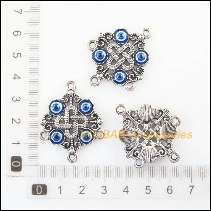 cw-fashion-6pcs-tibetan-silver-plated-flower-chinese-knot-round-eye-resin-charms-connectors-30x37mm