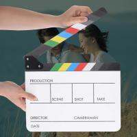 【big-discount】 ฟิล์มร้อน Clapper Board คลาสสิกประณีตฉากวิดีโอ Clapperboard ภาพยนตร์ Clapper ตัด Prop