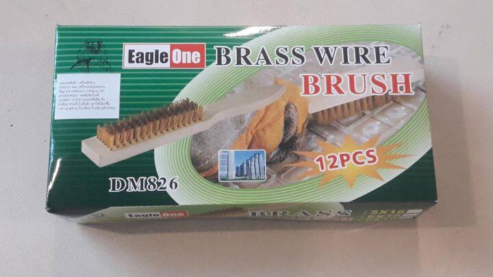 eagle-one-แปรงลวดทองเหลือง-6-แถว-รับประกันทองเหลืองแท้ๆ-อย่างดีเกรดaaa-1กล่อง12ชิ้น