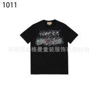 （HOT)（ เลข 1011） พร้อมส่ง 2023 เด็กแขนสั้นพิมพ์ลายปีใหม่ T เสื้อ