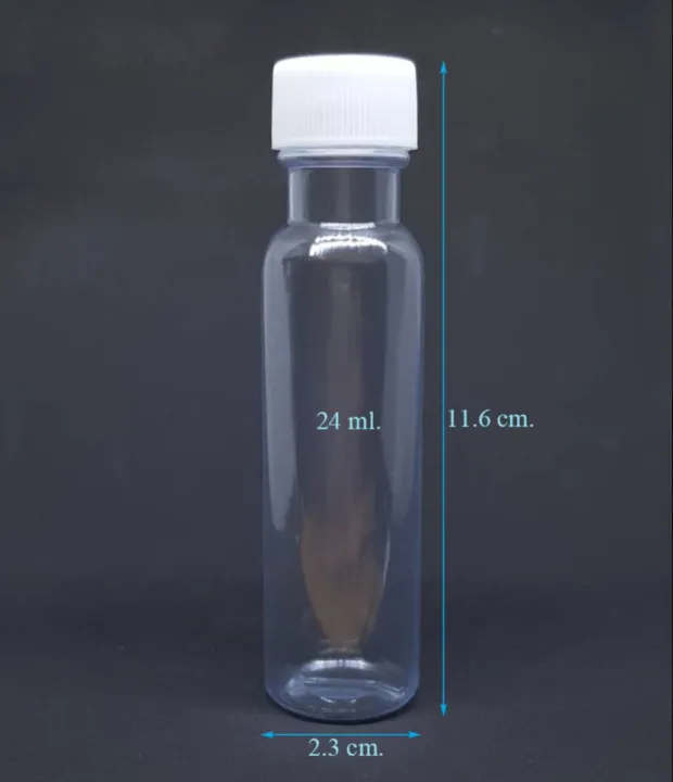 ขวด 24 ml. (50ใบ) PVC ขวดพลาสติก +จุก และ ฝาพลาสติก | Lazada.co.th