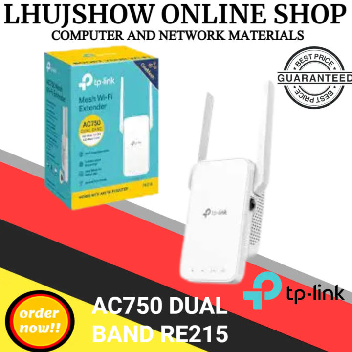 TPLink RE215 AC750 WiFi Range Extender OneMesh Dual Band WiFi Range
