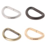 10Pcs/Lot Metal Half Round Shaped Non Welded D Ring Pet Dog Collar Leash Rope Harness Backpack Clasp 13/16/20/25 MM