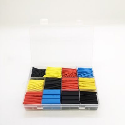 530pcs 8 Size Heatshrink Heat Shrink Tube Colorful Insulation Sleeves Wire Wrap Cable Kit 1.5mm~10mm with Box Electrical Circuitry Parts