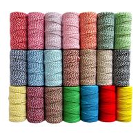 【YD】 2mm 100M/Roll Cotton Twine String Cord Rope Colorful Textile Wedding