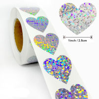 500pcs Thank You Sticker Laser Love Heart Stars Round Stickers Handmade Decoration Holiday Birthday Party Sealing Label Sticker