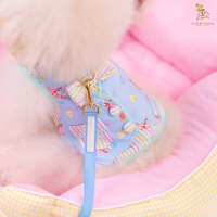 Glitter Pooch Harness ชุดรัดอก สายจูง เสื้อผ้า สุนัข, หมา, แมว, สัตว์เลี้ยง พร้อม สายจูง รุ่น Lolly Fairyland in Blue Sky