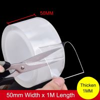 50mm Double Side Tape Feature Waterproof Reusable Adhesive Transparent Glue Stickers Suit for Home Bathroom Decoration 1 Meter Adhesives  Tape