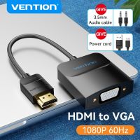 Vention HDMI to VGA Adapter 1080P HD Male to VGA Female Converter With 3.5 Jack Audio Cable for Xbox PS4 PC Laptop Projector Adapters