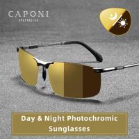 CAPONI Night Vision Sunglasses Polarized Photochromic Sun Glasses For Men Oculos Yellow Driving Glasses gafas de sol BSYS3066