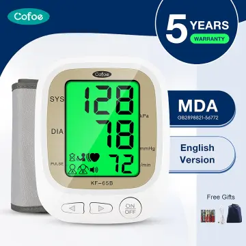 Cofoe Digital Wrist Blood Pressure Monitor Original Rechargeable Pulse  Gauge BP Check Monitoring Complete Set Automatic High Blood Pressure Machine  Sphygmomanometer