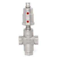 DN15/20/25Tri Clamp1/2" 3/4" 1" BSPT Tee 3 Ways 304 Stainless Steel Pneumatic Actuated Angle Seat Valve