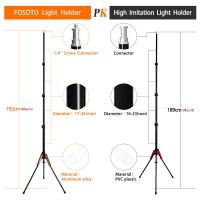 Fosoto FT-195 Red 14 Screw Folding Tripod Light Stand For Photo Studio Photography Softbox Video Flash Umbrellas Youtube