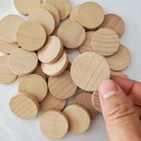 【YF】✺☜☊  20pcs 30MM Unfinished Round Disc Wood Cutouts Pieces Ornaments